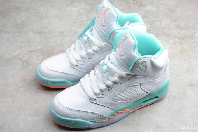 HYPE 440892-100 Light GS Air Jordan 5 Aqua 0701